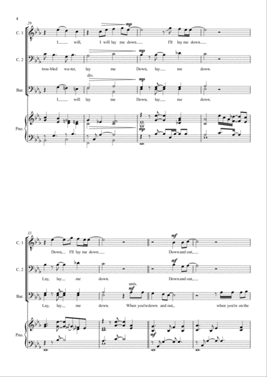 Bridge Over Troubled Water Choir scores gallery preview page 4