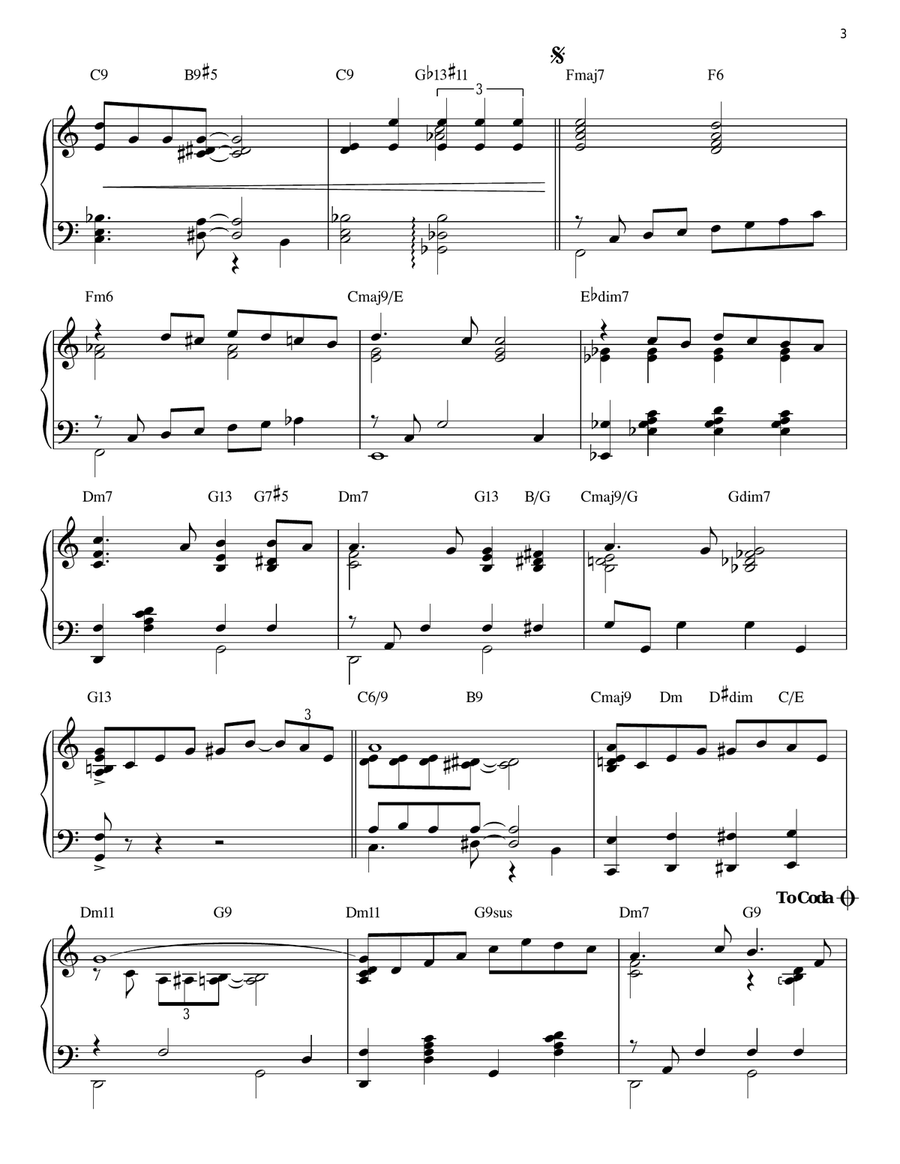 Cocktails For Two [Jazz version] (arr. Brent Edstrom) Piano Solo scores gallery preview page 3