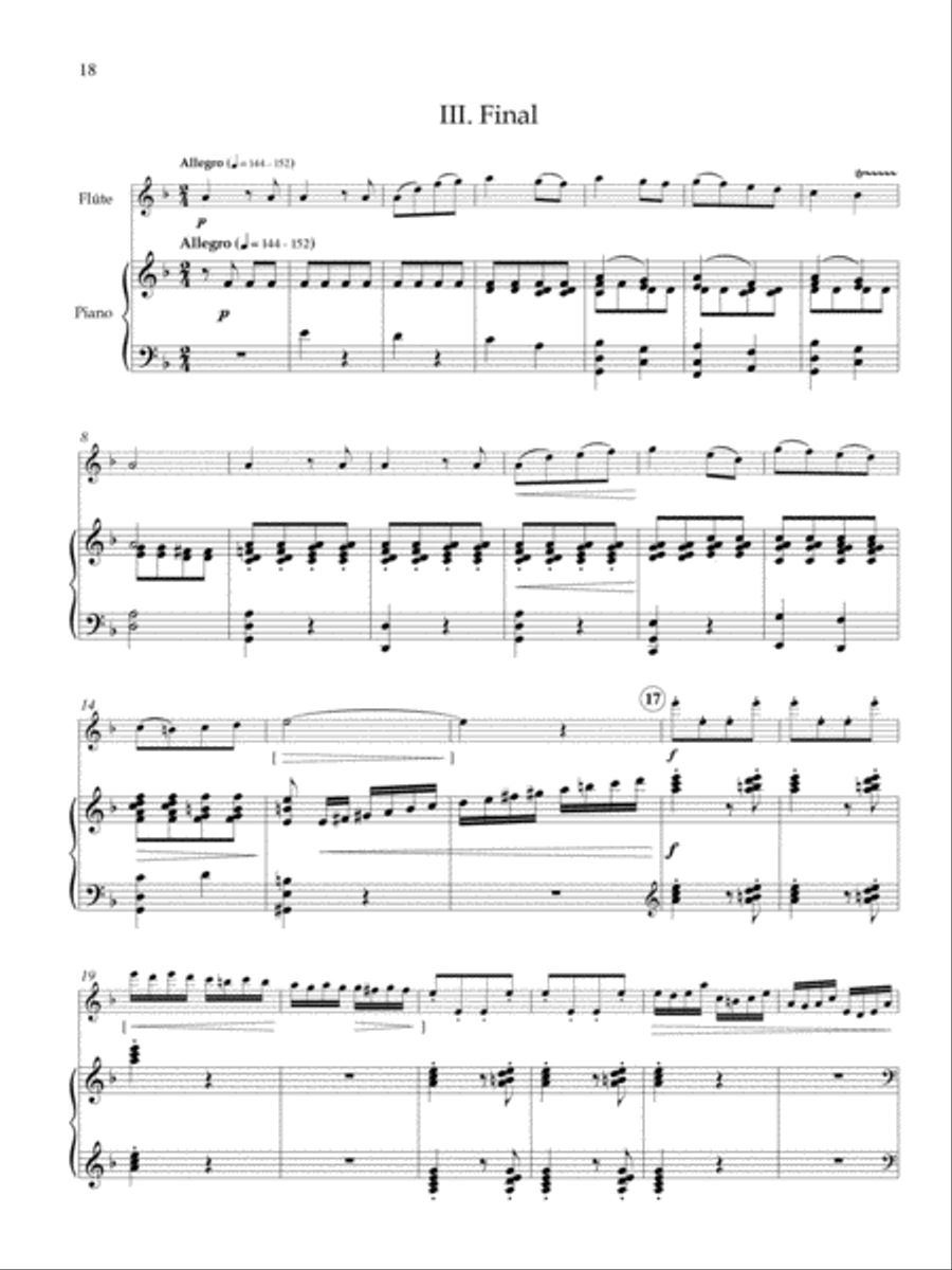 Deuxieme Sonate for Flute and Piano Flute Solo scores gallery preview page 4