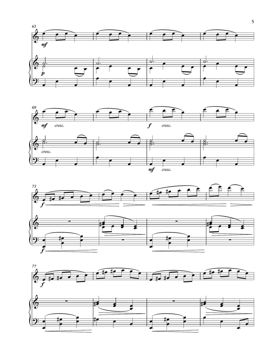 Carol Of The Bells Flute and Piano Flute Solo scores gallery preview page 5