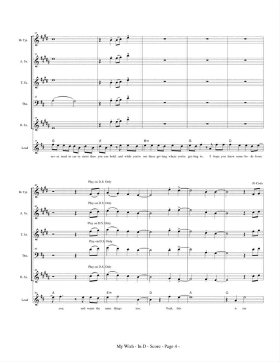 My Wish Large Ensemble scores gallery preview page 6