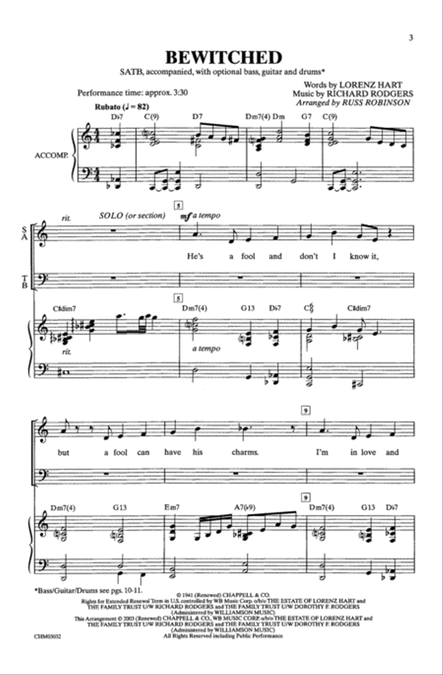 Bewitched - SATB Bewitched - SATB 4-Part scores gallery preview page 2