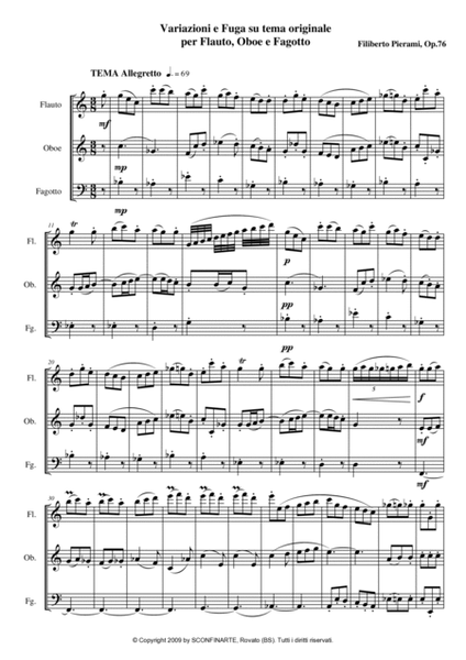 Filiberto Pierami: VARIAZIONI E FUGA SU TEMA ORIGINALE Op.76  (ES-21-085)