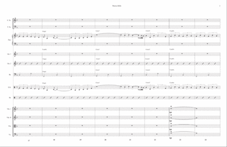 Musica Bella- (A Bossa Nova for Jazz Ensemble and Strings) Jazz Ensemble scores gallery preview page 5