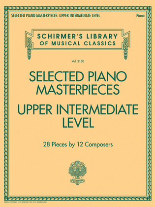 Book cover for Selected Piano Masterpieces – Upper Intermediate Level