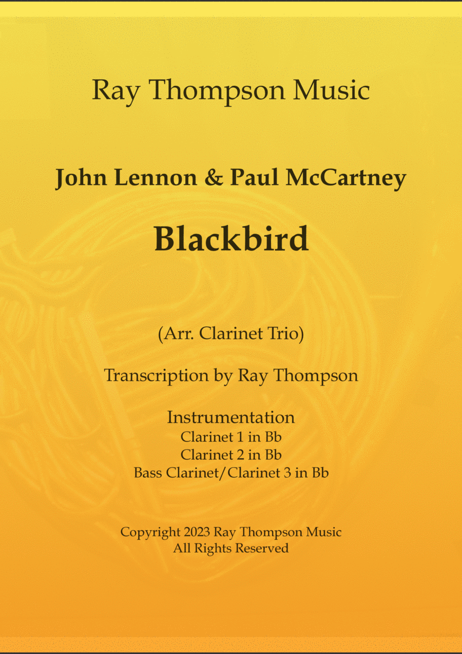 Blackbird Clarinet Trio scores gallery preview page 1