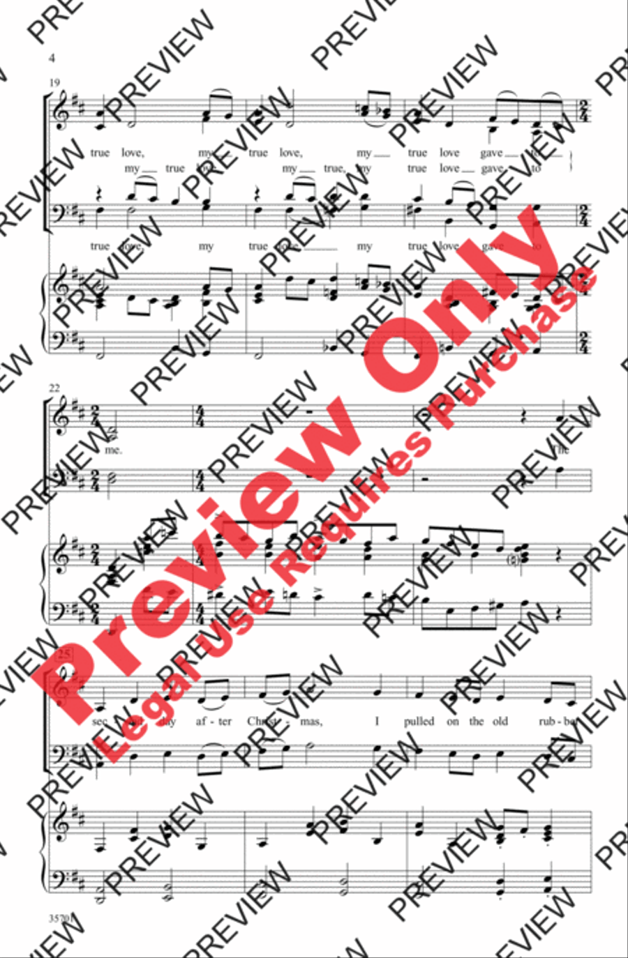 The Twelve Days After Christmas 4-Part scores gallery preview page 4