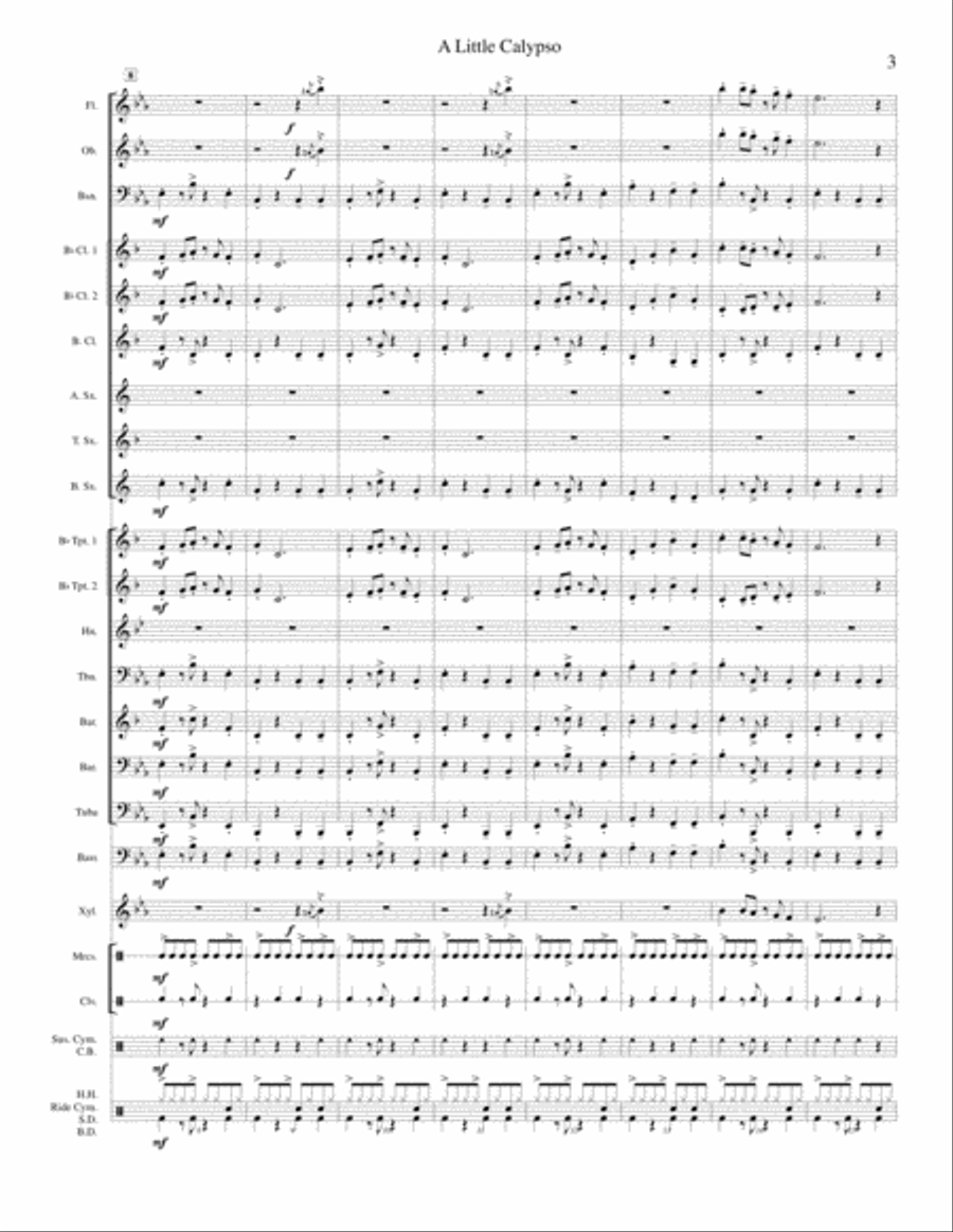 A Little Calypso Concert Band scores gallery preview page 4
