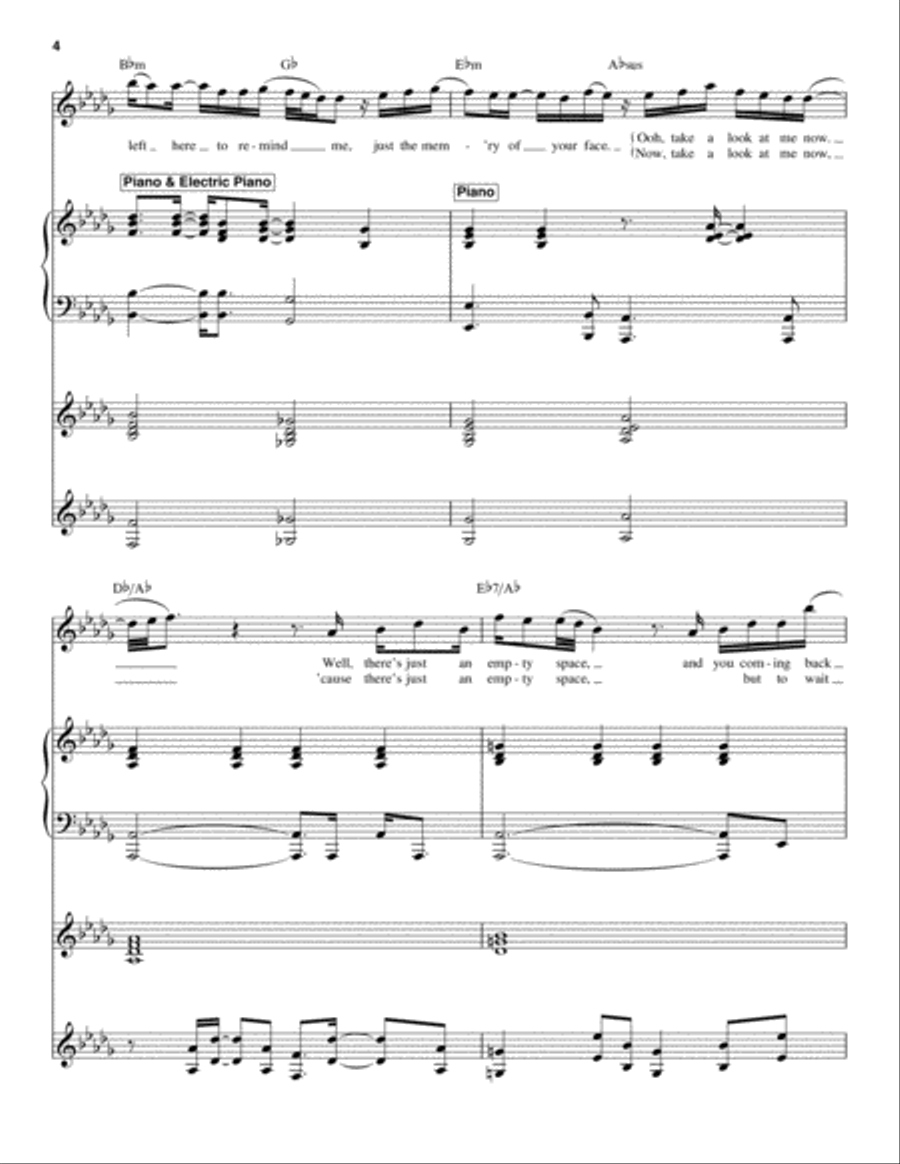 Against All Odds (Take A Look At Me Now) Piano scores gallery preview page 4