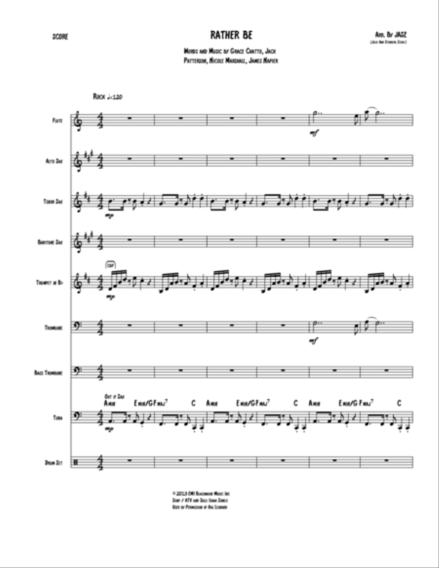 Rather Be Jazz Ensemble scores gallery preview page 1