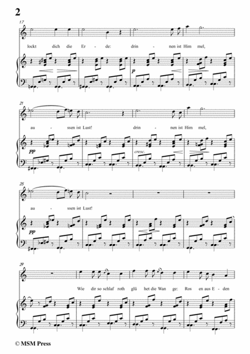 Schubert-Wiegenlied,Op.105 No.2,in C Major,for Voice&Piano image number null
