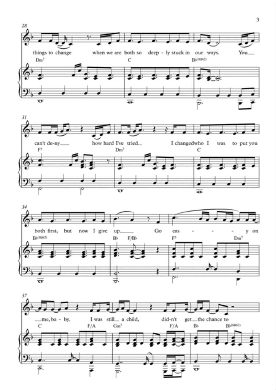 Easy On Me Piano, Vocal, Guitar scores gallery preview page 3
