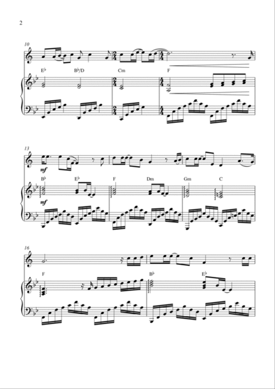 Sometimes When We Touch B-Flat Trumpet scores gallery preview page 2