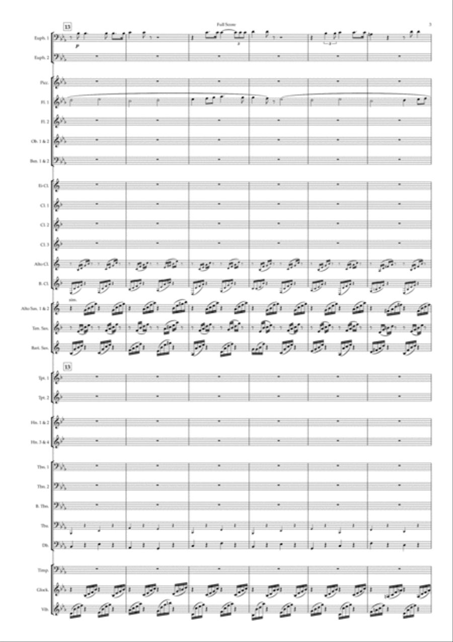Deep Inside the Sacred Temple (Au fond du temple saint) from 'The Pearl Fishers' Concert Band scores gallery preview page 3
