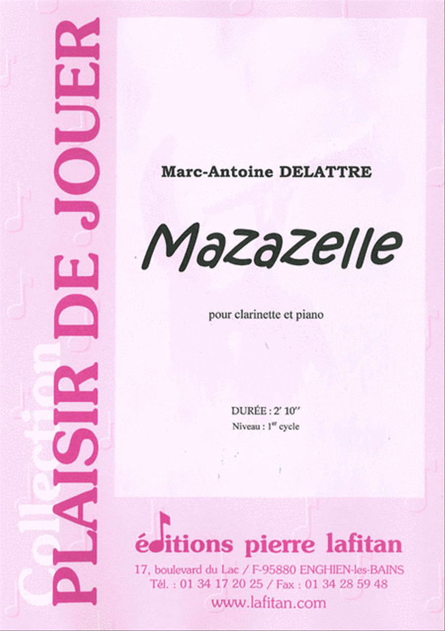Mazazelle Clarinet Solo scores gallery preview page 1