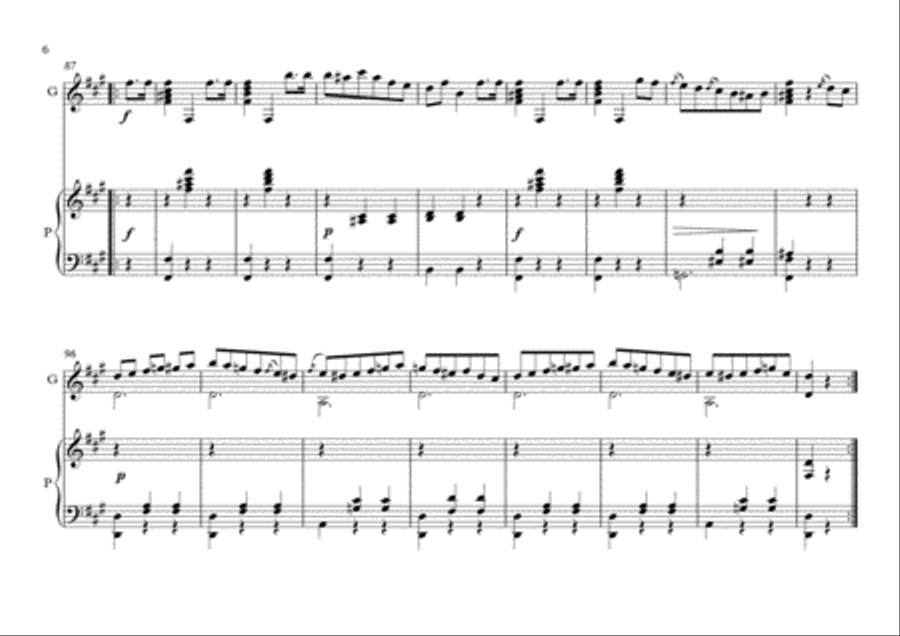 Valses for Guitar and Piano duet Valses for Guitar and Piano duet Acoustic Guitar scores gallery preview page 6