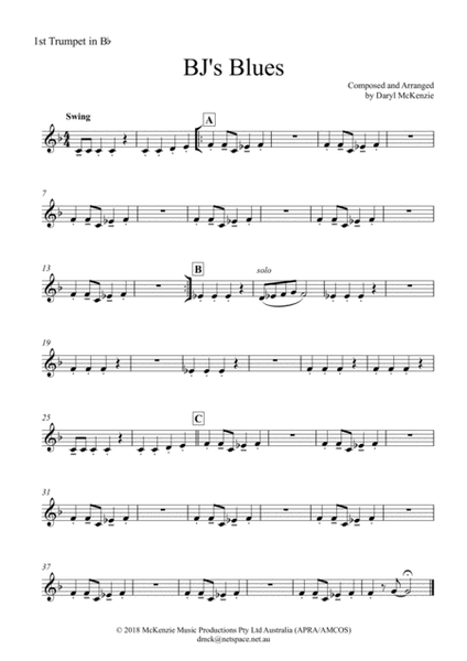 BJ's Blues for Junior Brass Ensemble image number null