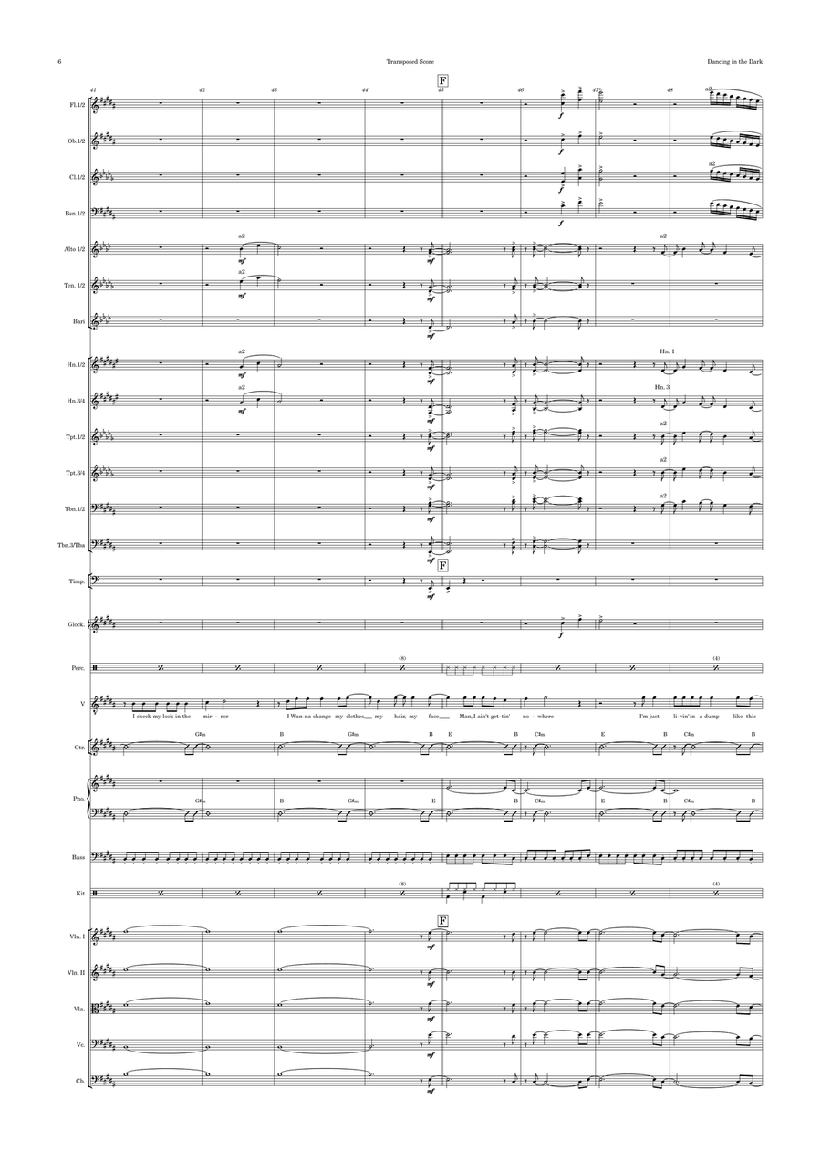 Dancing In The Dark Full Orchestra scores gallery preview page 6