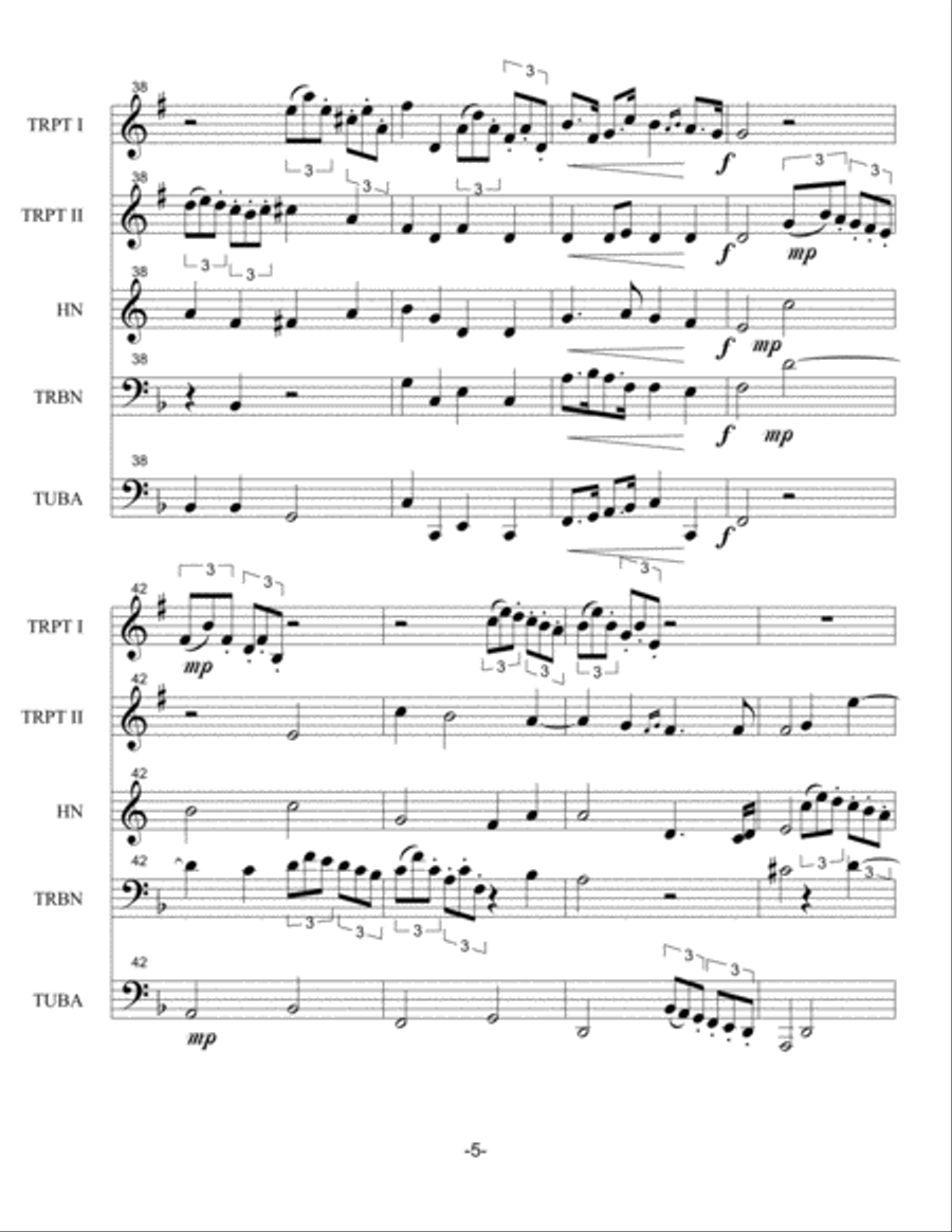 GAVOTTE GAVOTTE Brass Ensemble scores gallery preview page 5