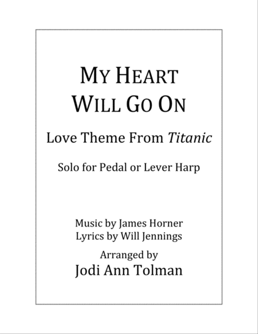 My Heart Will Go On (Love Theme from Titanic) Harp scores gallery preview page 1