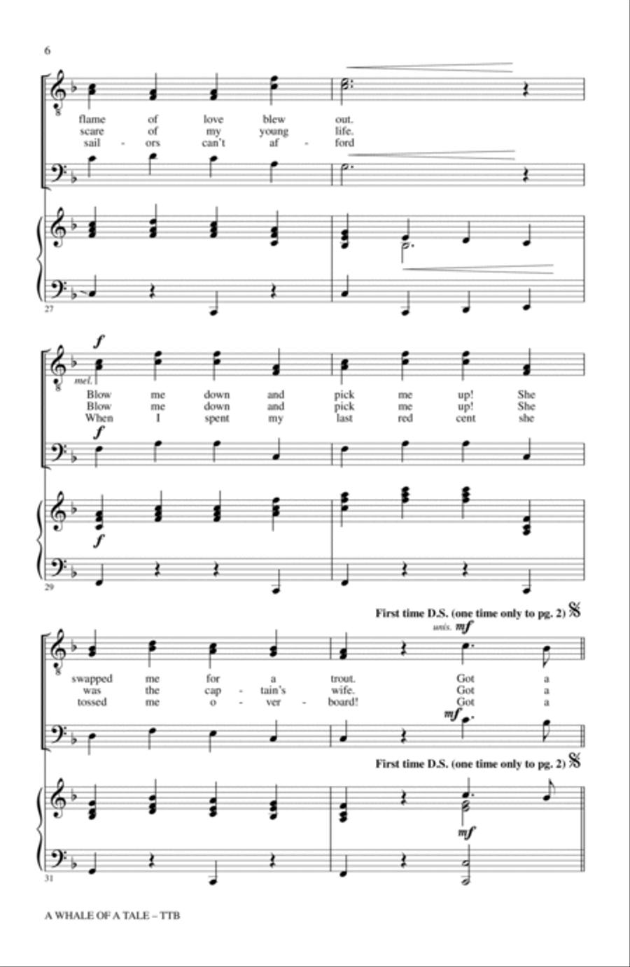A Whale Of A Tale (from 20,000 Leagues Under The Sea) (arr. John Leavitt) TTBB scores gallery preview page 5