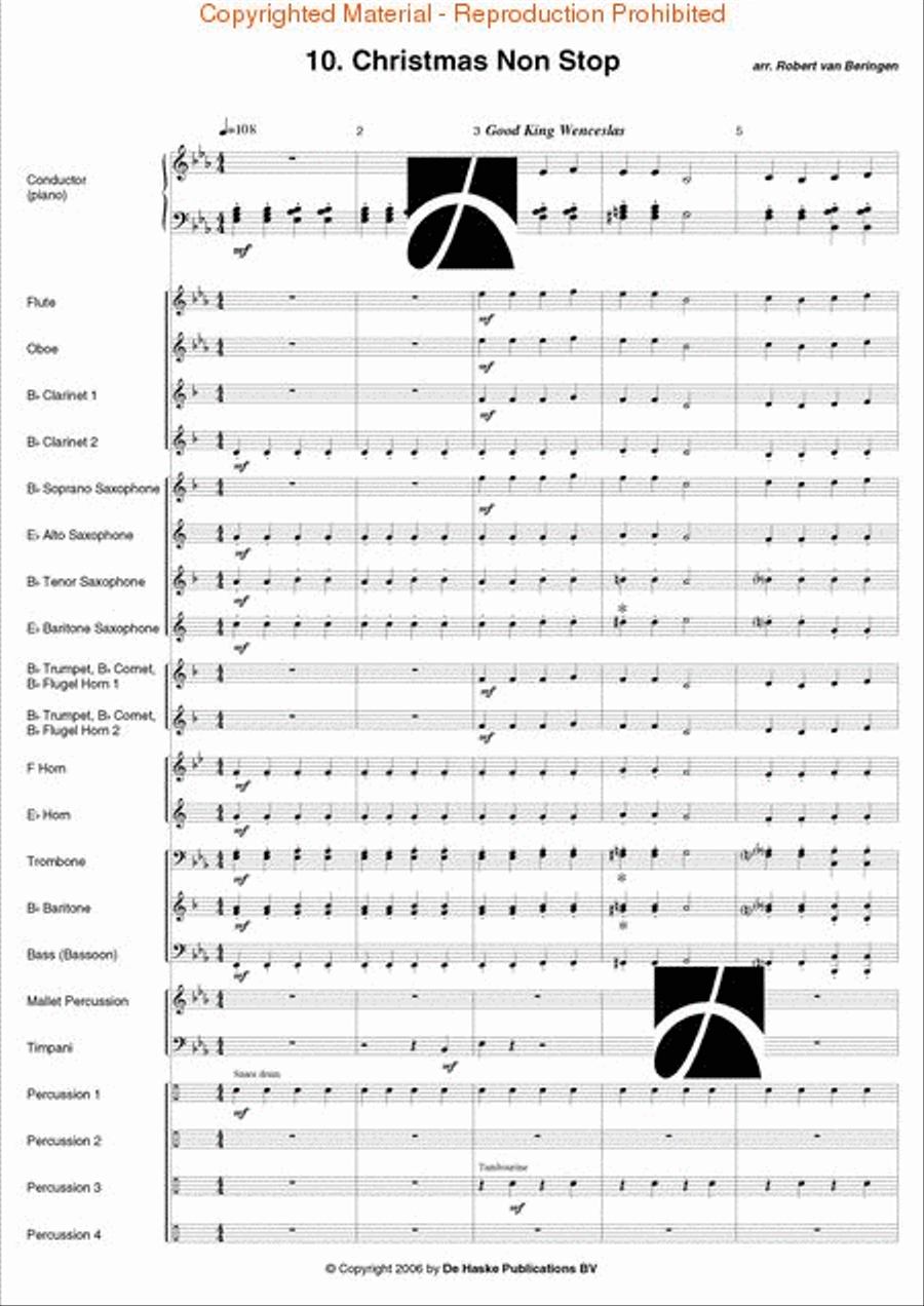 Band Time Christmas Concert Band scores gallery preview page 95
