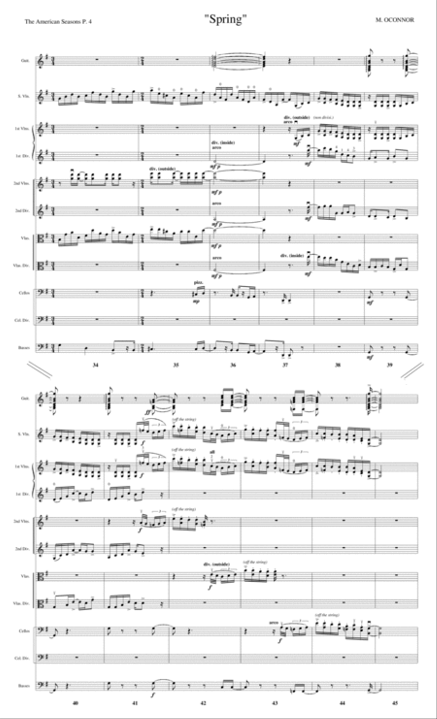 The American Seasons (score – violin and string orchestra) String Orchestra scores gallery preview page 6