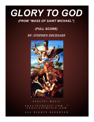 Book cover for Glory To God (from "Mass of Saint Michael" - Full Score)