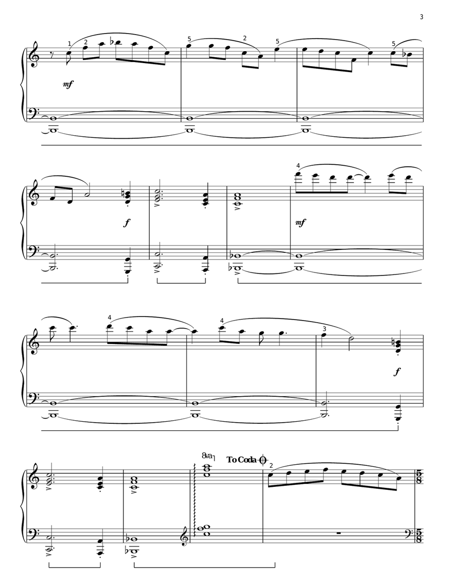 Mountain Dance (arr. Phillip Keveren) Piano Solo scores gallery preview page 3