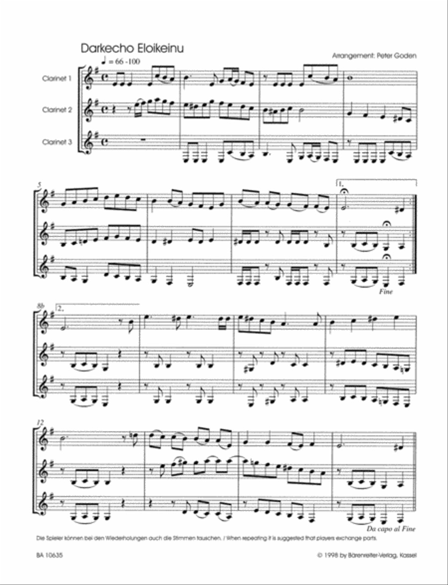 Schabbes Schabbes Schabbes Schabbes Clarinet scores gallery preview page 2