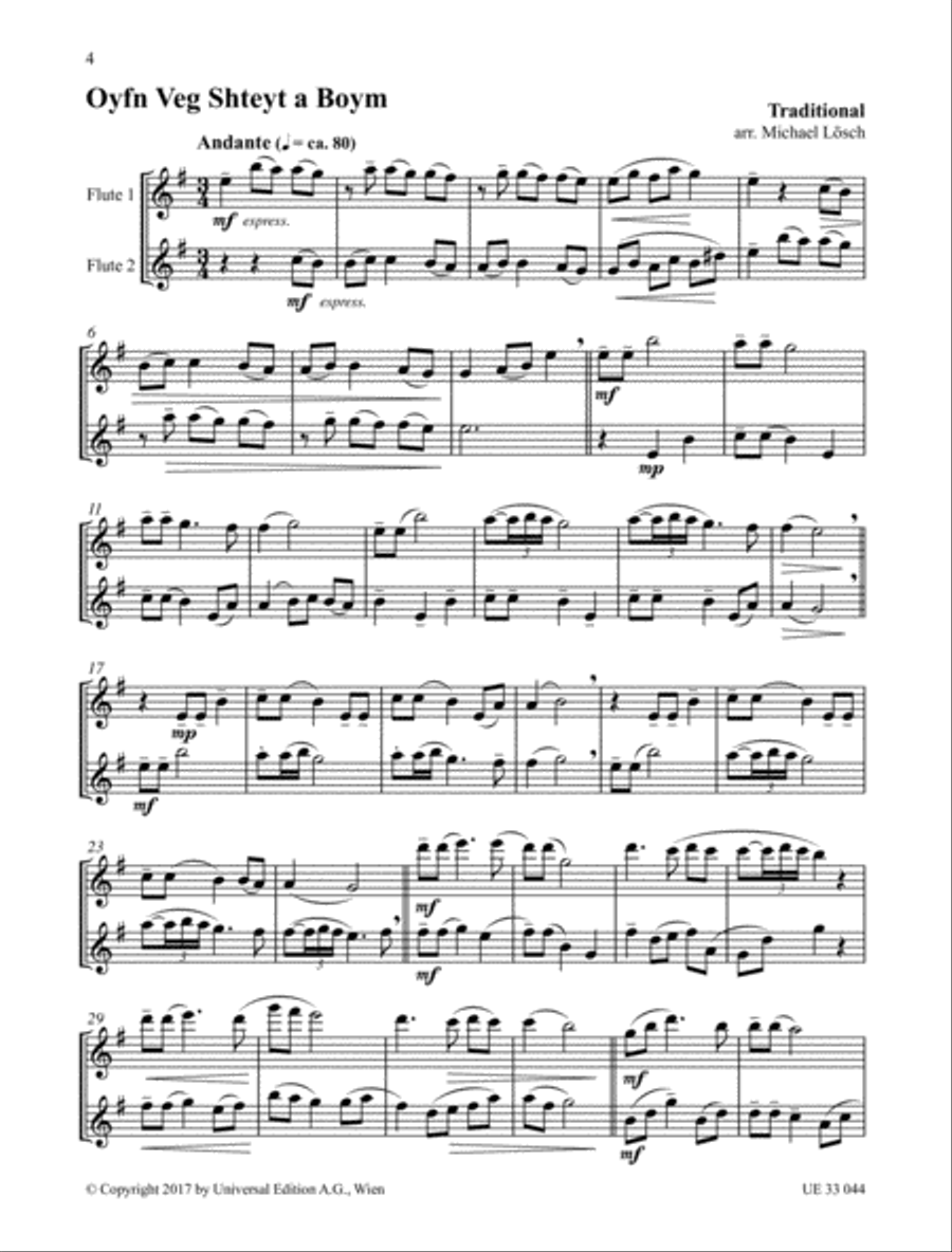 Klezmer Flute Duets Flute Duet scores gallery preview page 3