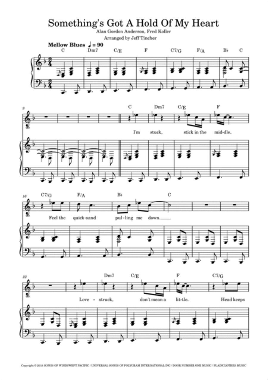 Something's Got A Hold Of My Heart Piano, Vocal, Guitar scores gallery preview page 2