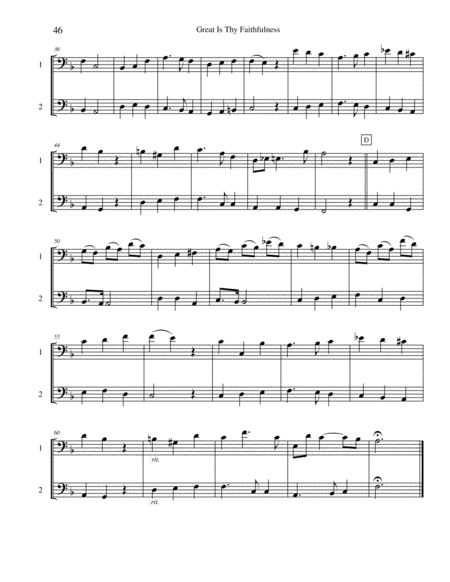 Ten Selected Hymns for the Performing Duet, Vol. 3 - trombone (euphonium) and bass trombone (tuba)