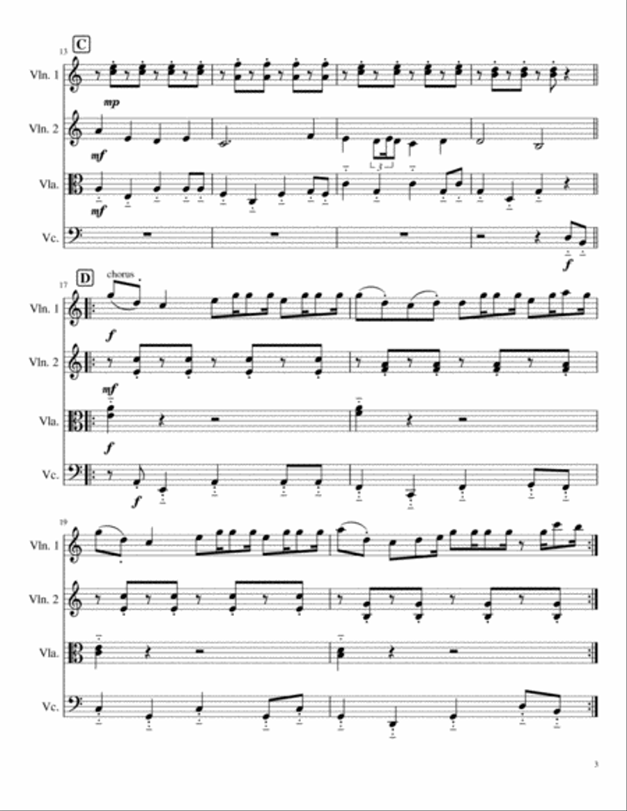 Laxed (siren Beat) Laxed (siren Beat) String Quartet scores gallery preview page 3