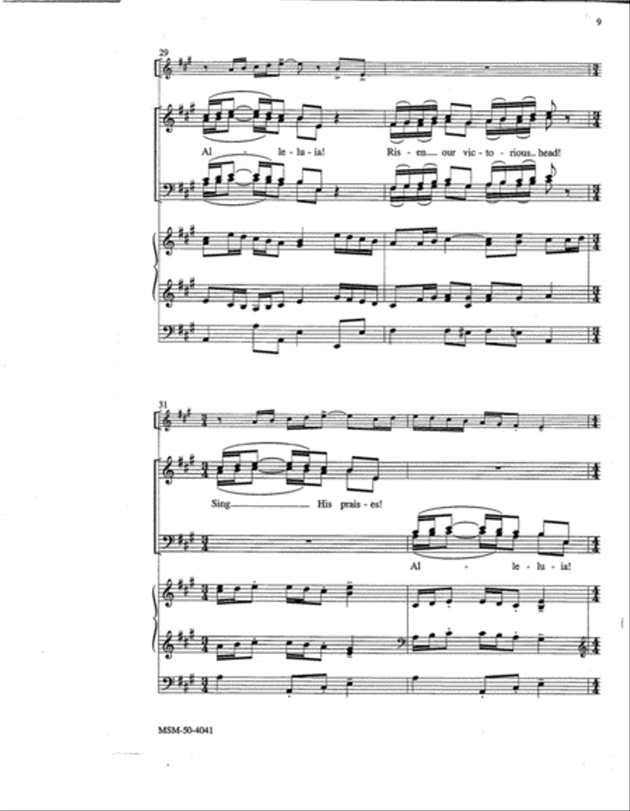 Christ Is Risen! Alleluia! 4-Part scores gallery preview page 5