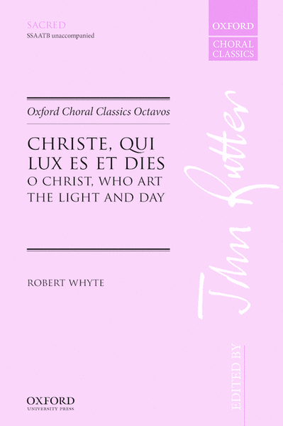Christe, qui lux es et dies (O Christ, who art the light and day)