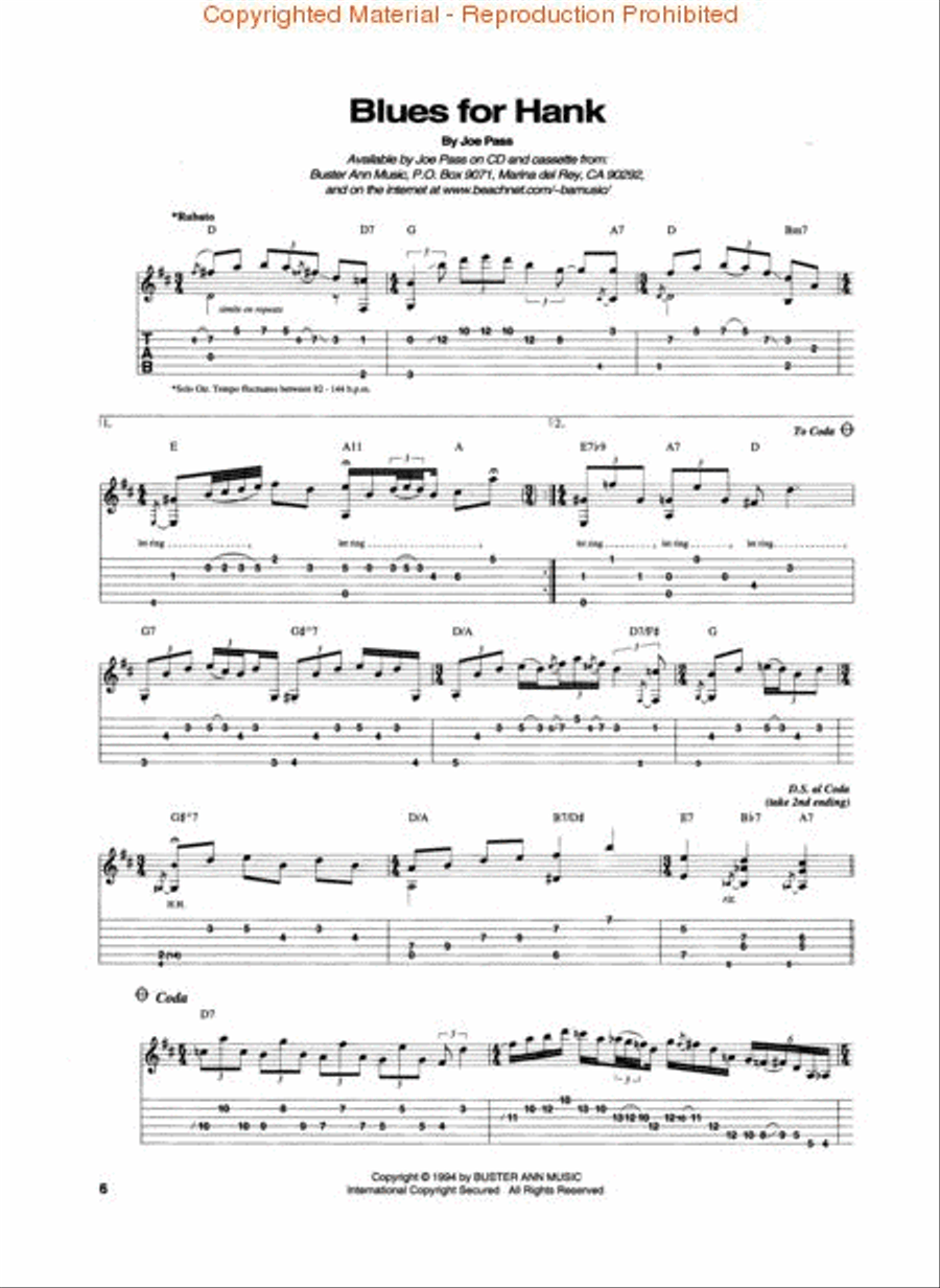 The Joe Pass Collection Electric Guitar scores gallery preview page 3