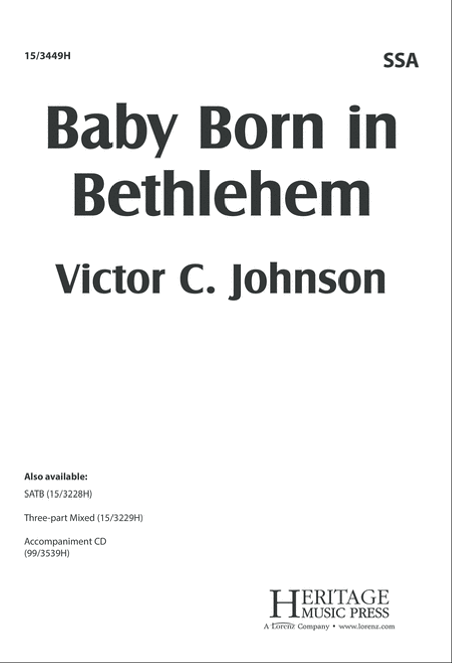 Baby Born in Bethlehem Baby Born in Bethlehem SSA scores gallery preview page 1