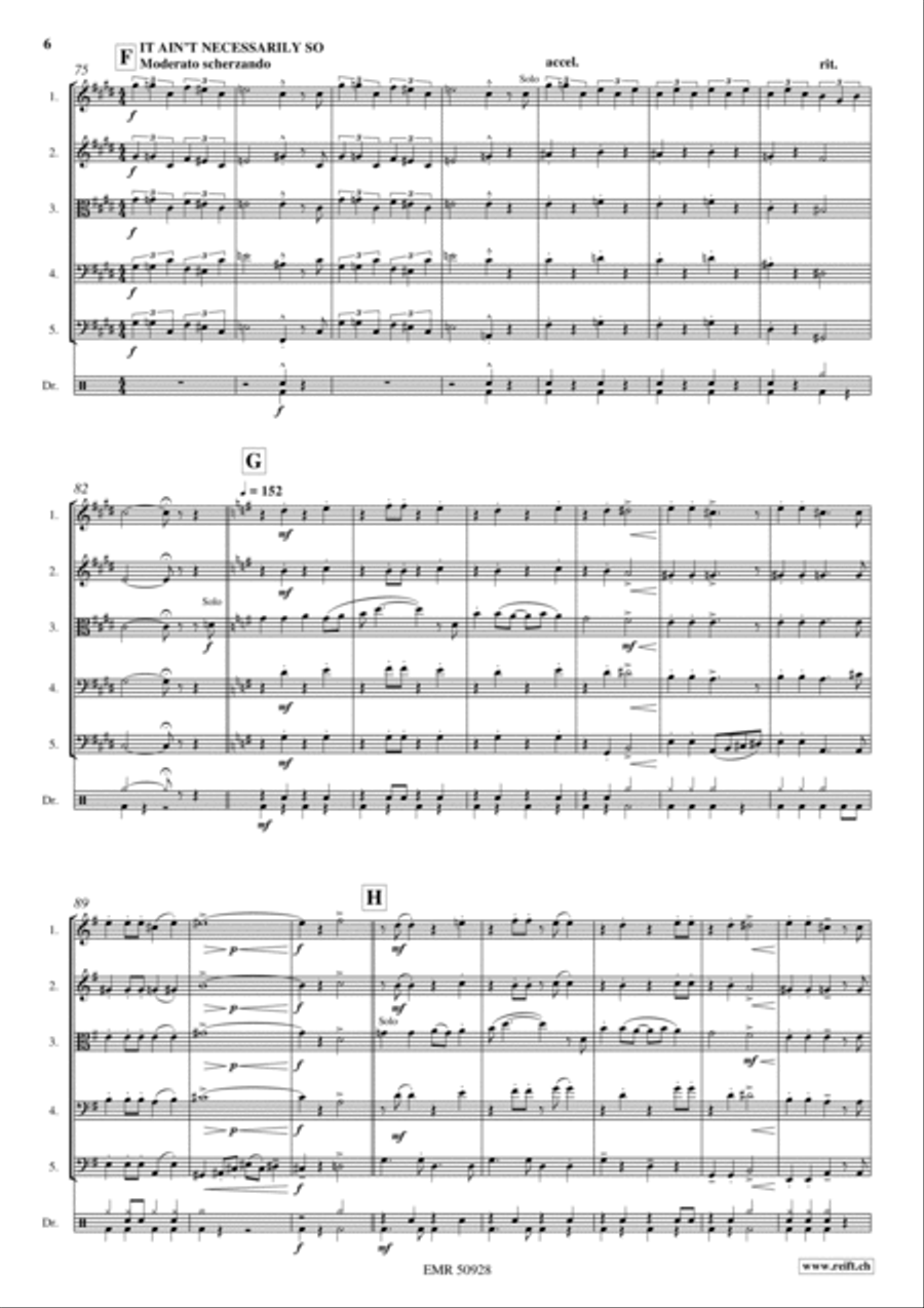 Wonderful Gershwin String Quintet scores gallery preview page 5