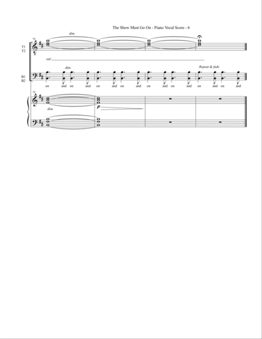 The Show Must Go On Jazz Ensemble scores gallery preview page 6