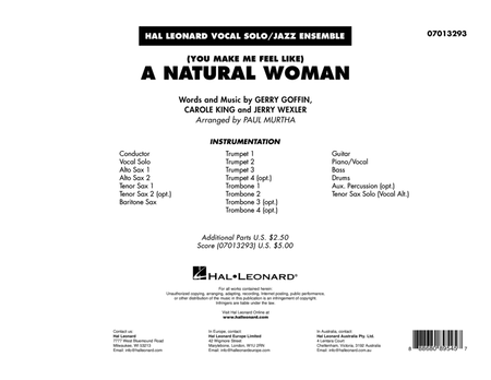 (You Make Me Feel Like) A Natural Woman (arr. Paul Murtha) - Conductor Score (Full Score)