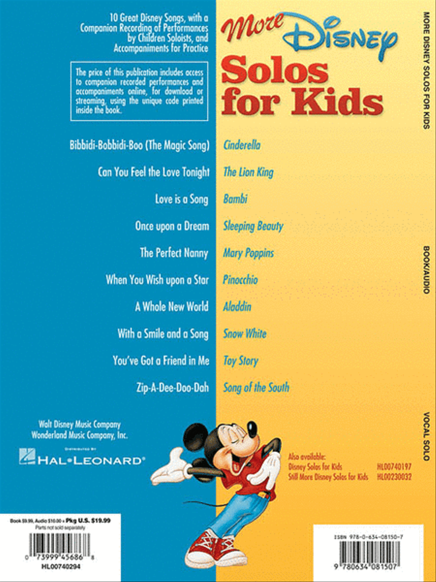 More Disney Solos for Kids