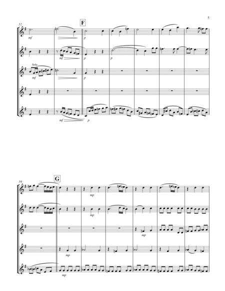 Recordare (from "Requiem") (F) (Clarinet Quintet)