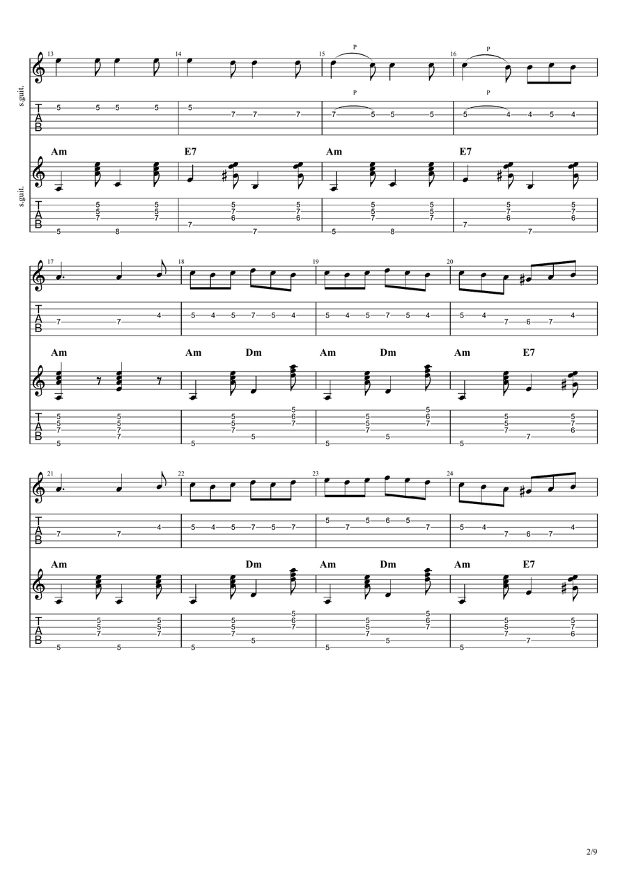 Tarantella Napoletana Acoustic Guitar scores gallery preview page 2