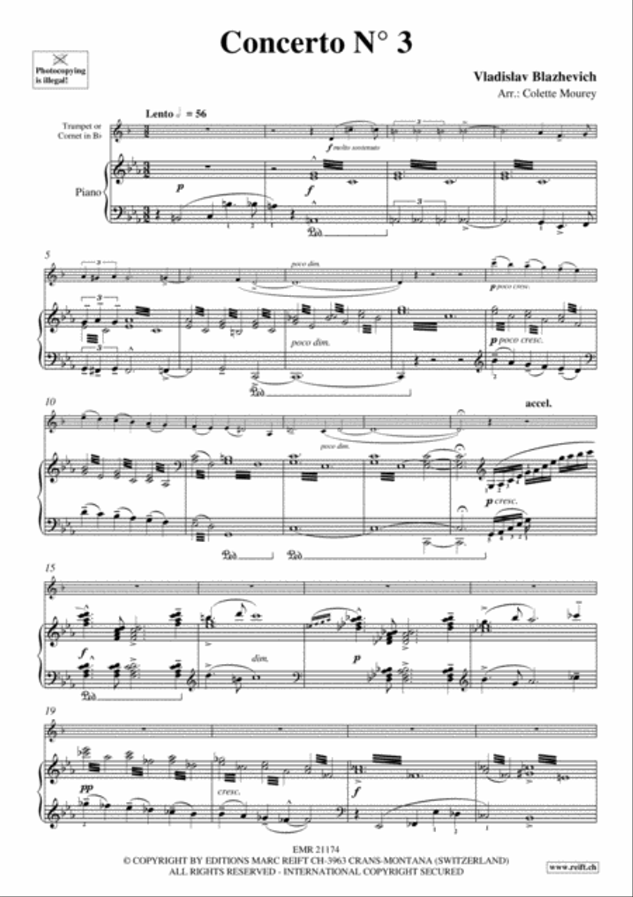 Concerto No. 3 Cornet scores gallery preview page 3