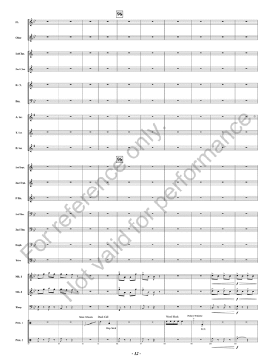 Infernal Galop Concert Band scores gallery preview page 13