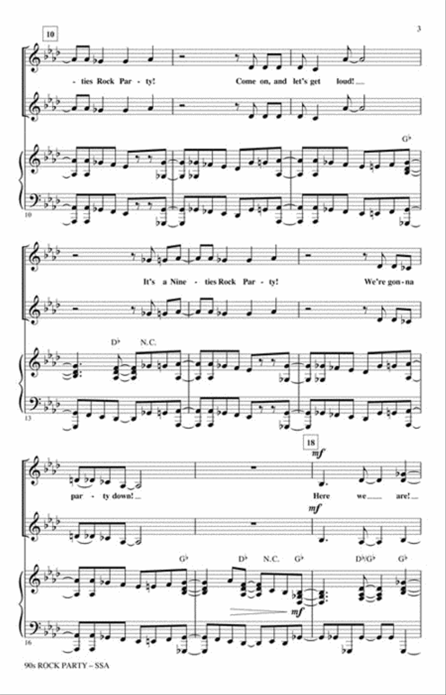 90s Rock Party SSA scores gallery preview page 3
