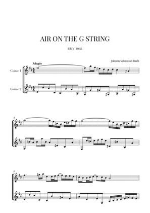 Bach: Air on the G String for Guitar Duo (2 Guitars)