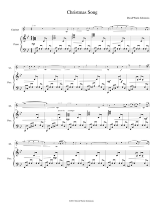 Christmas Song for clarinet and piano