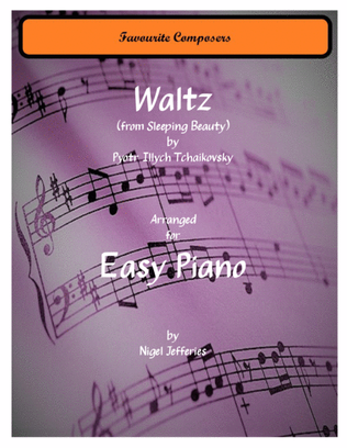 Book cover for Waltz from Sleeping Beauty arranged for Easy Piano